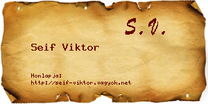 Seif Viktor névjegykártya