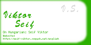 viktor seif business card